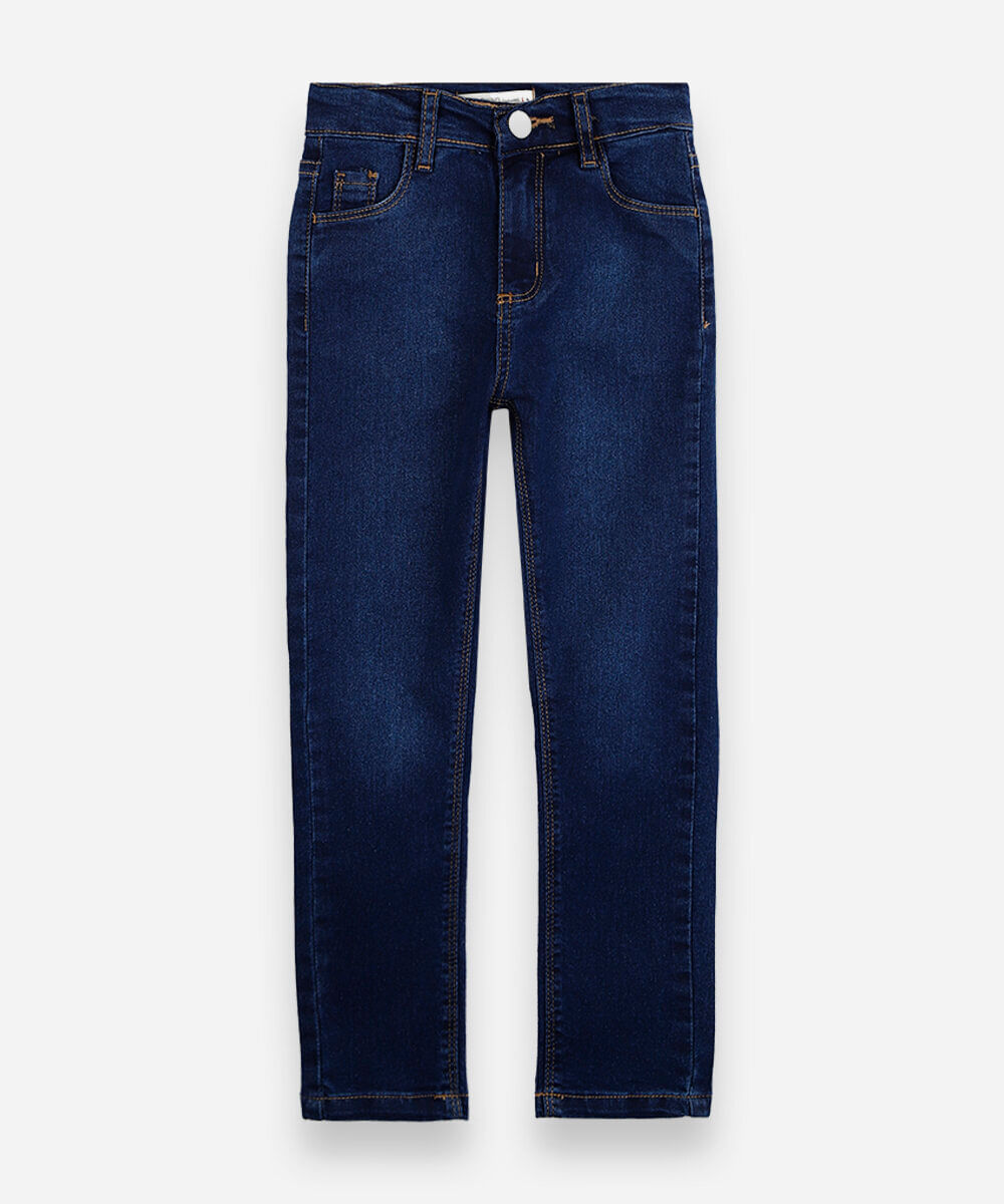 calça skinny infantil jeans azul