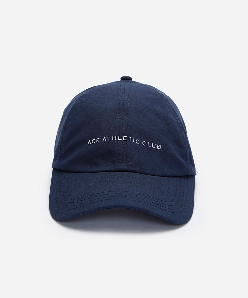boné aba curva esportivo estampado azul
