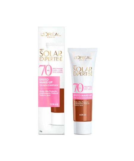 protetor solar facial loréal paris cor 6  fps 70 solar expertise bisnaga 30g 30 G