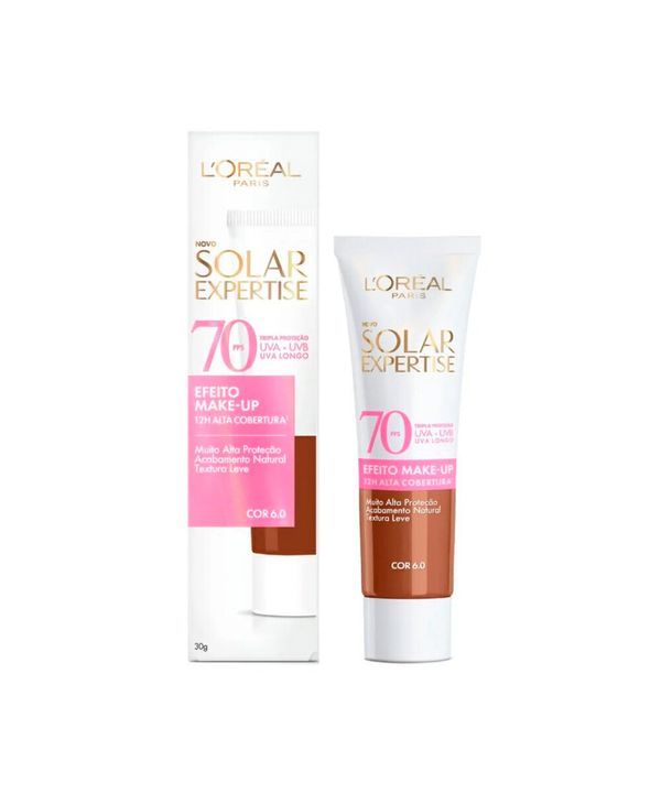 protetor solar facial loréal paris cor 6 fps 70 solar expertise bisnaga 30g 30 G