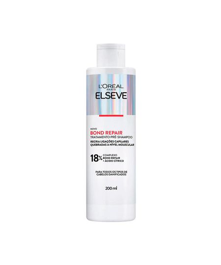 pré shampoo capilar loréal paris elseve bond repair frasco 200ml 200 ML