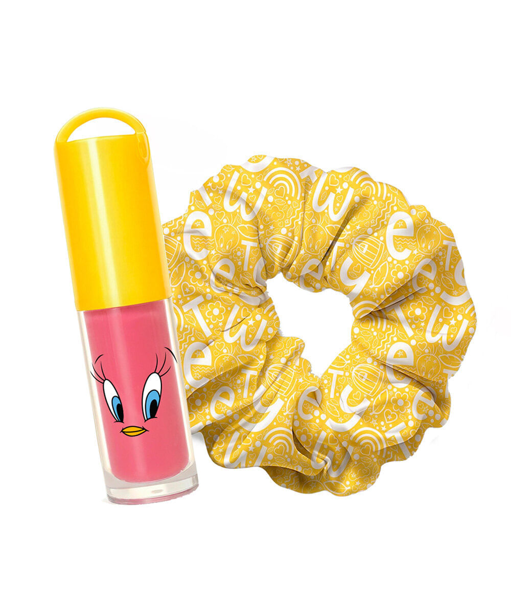 gloss labial cia beauty by deborah secco tweety smile on com scrunchie