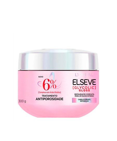 tratamento capilar loréal paris elseve antiporosidade glycolic gloss pote 300g 300 G