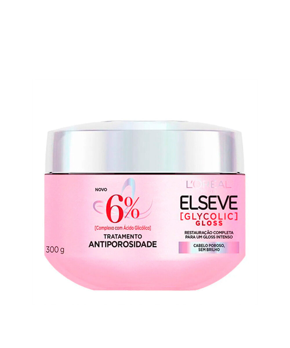 tratamento capilar loréal paris elseve antiporosidade glycolic gloss pote 300g