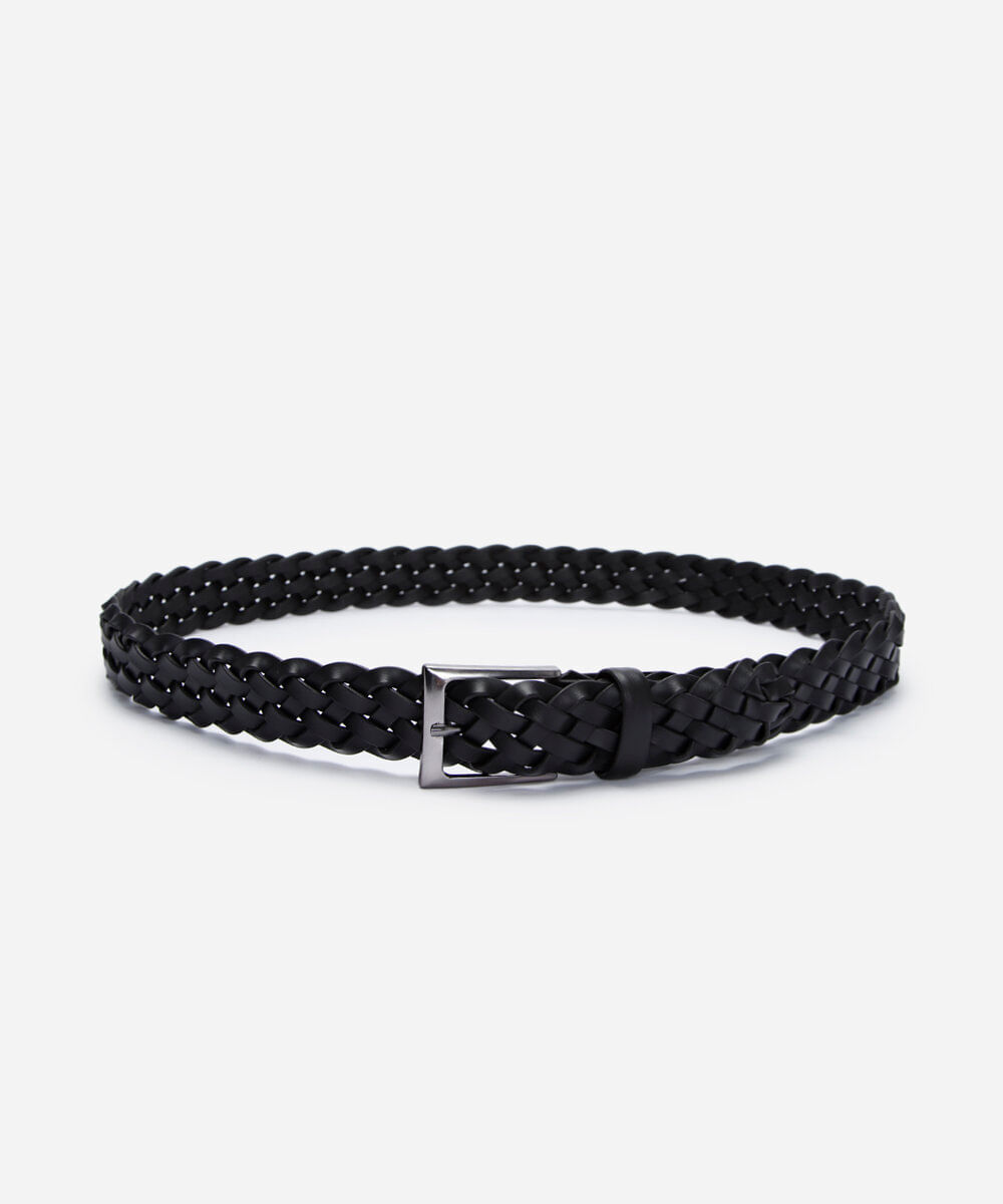 cinto trançado masculino preto