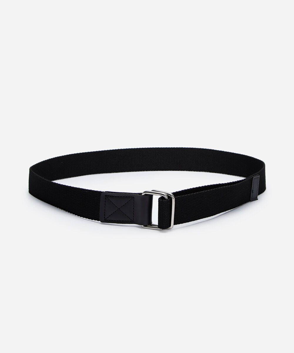 cinto masculino com argolas preto