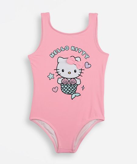 maiô infantil hello kitty rosa 4
