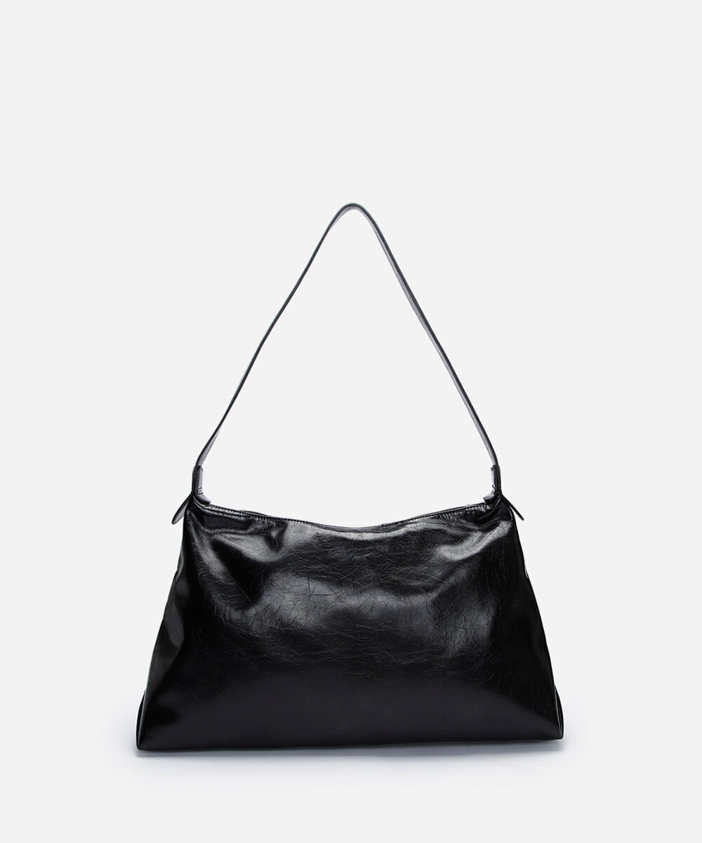 bolsa feminina shoulder bag texturizada preta