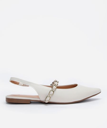 sapatilha bico fino com corrente oneself off white 34
