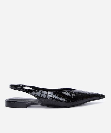 sapatilha bico fino croco preta 35