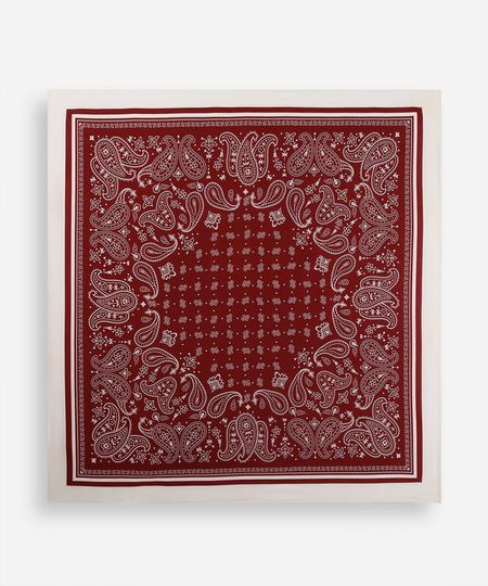lenço quadrado paisley colorido 90CM X 90CM