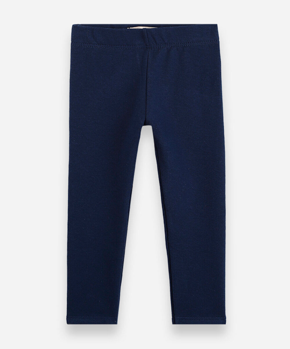 calça legging infantil de algodão azul