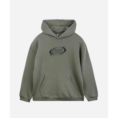 blusão oversized juvenil de moletom demon slayer com capuz verde