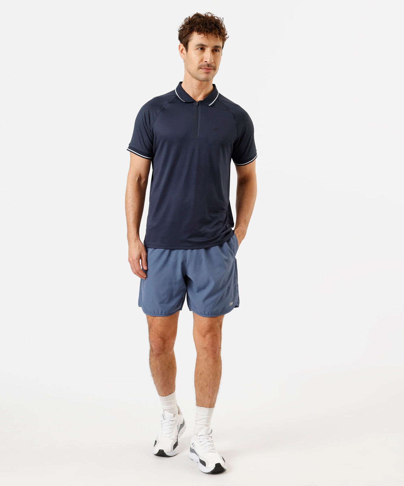 short masculino esportivo azul