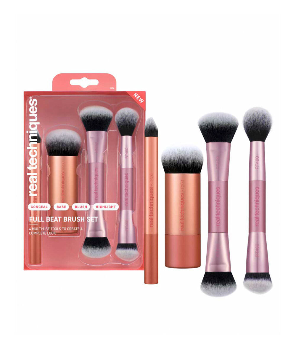 kit de pincéis real techniques rt kit full beat brush set 1156