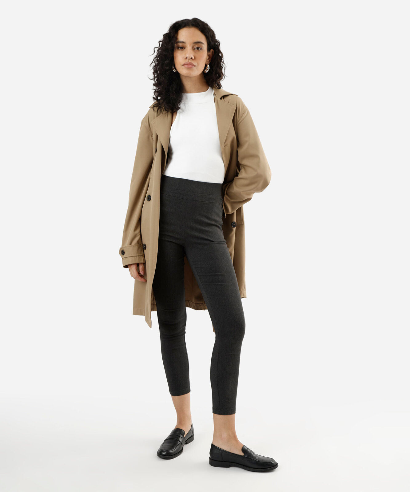 calça legging feminina com viscose texturizada preta