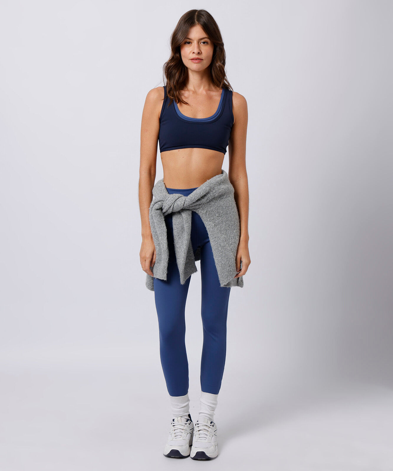 calça legging de poliamida mindset sport azul