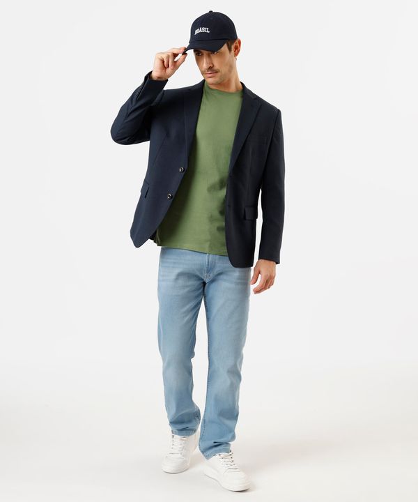 calça slim masculina jeans azul 48