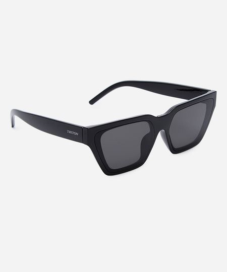 óculos de sol feminino gatinho de acetato triton preto UNICO