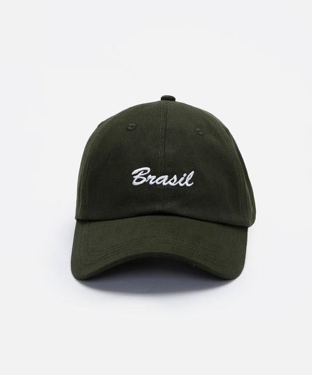 boné aba curva de sarja brasil verde UNICO
