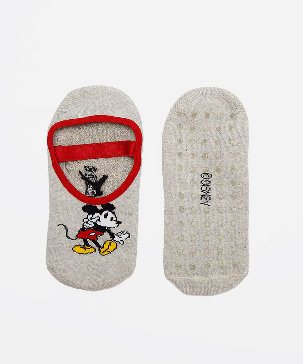 meia sapatilha feminina mickey antiderrapante colorido