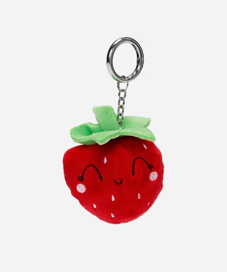 chaveiro bag charm morango vermelho UNICO