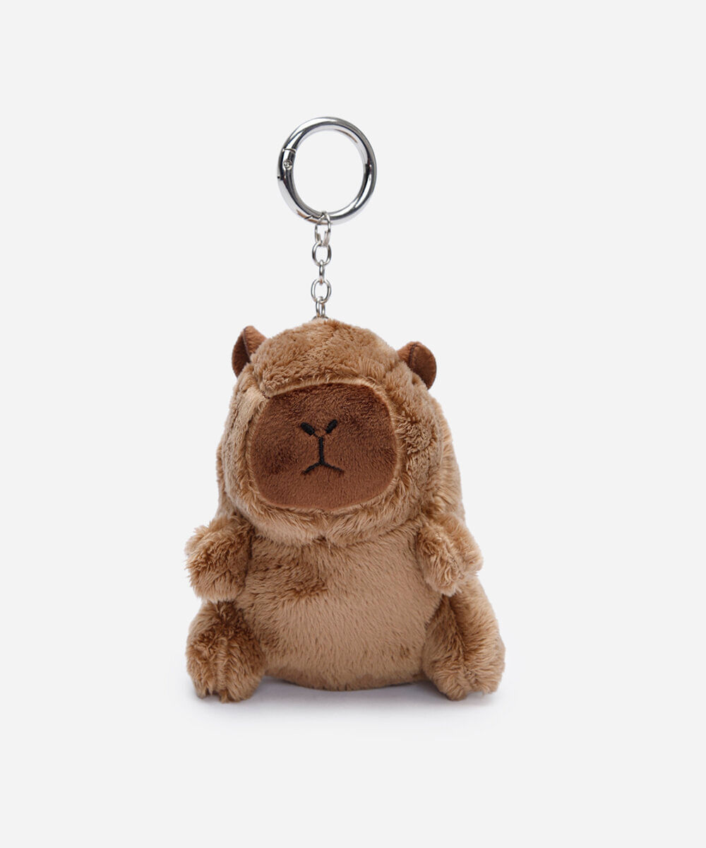 chaveiro bag charm capivara marrom