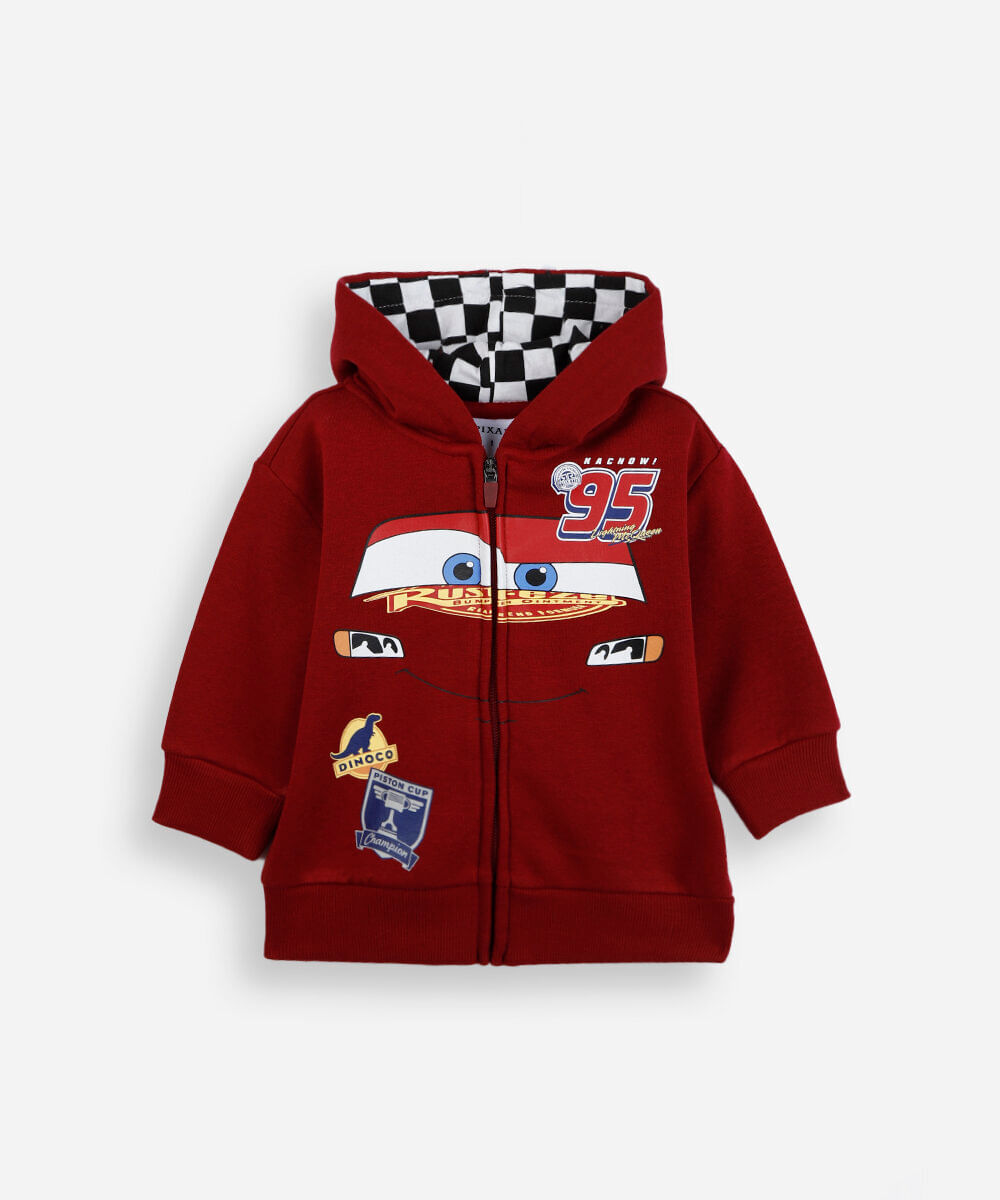 blusa infantil de moletom carros vinho