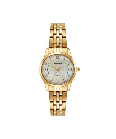 kit relógio feminino mondaine analógico 99919lpmkde1k1 dourado UNICO
