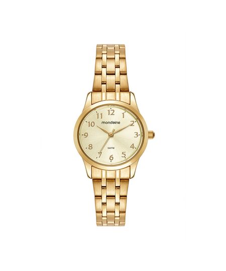 kit relógio feminino mondaine analógico 99913lpmkde1k1 dourado UNICO