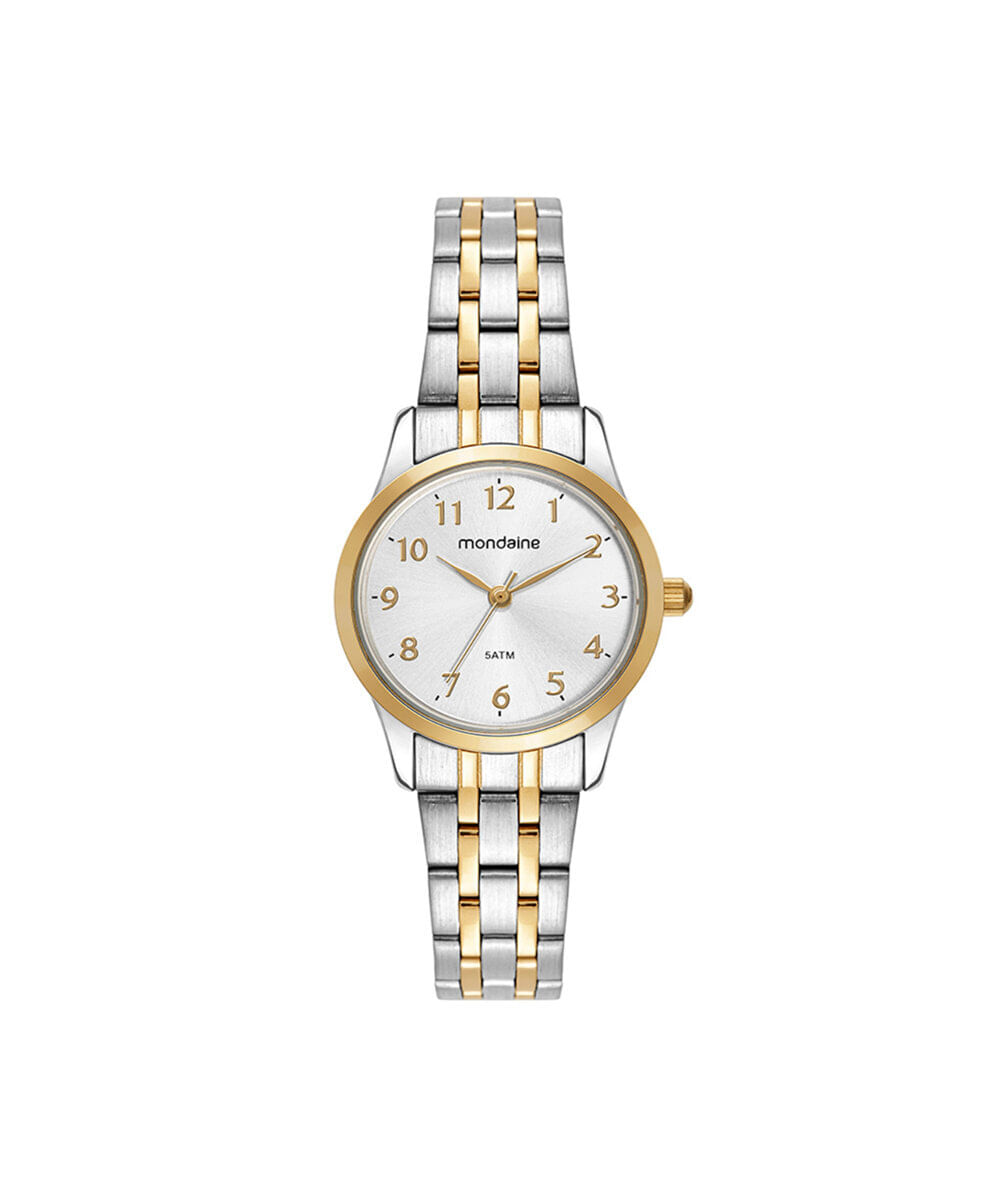 kit relógio feminino mondaine analógico 99913lpmkbe3k1 prateado