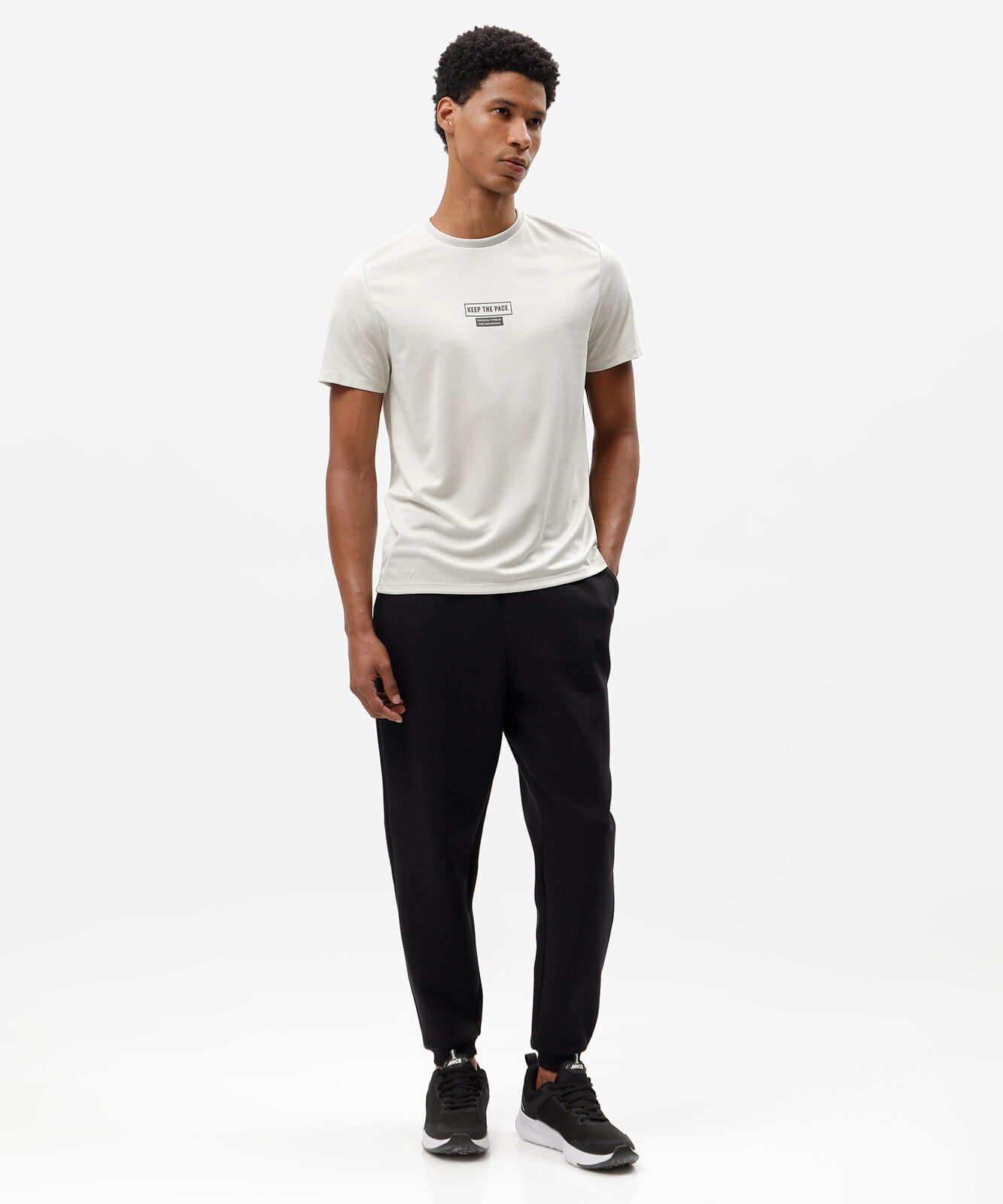 calça jogger esportiva masculina de moletom preta