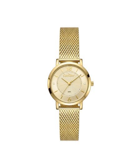kit relógio feminino condor analógico co2035oaw k4x dourado UNICO