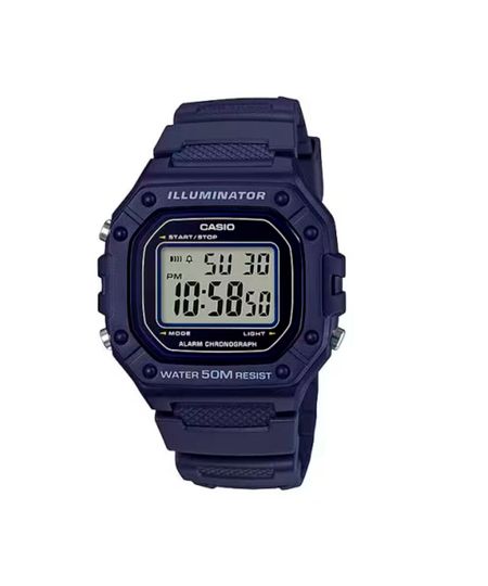 relógio masculino casio digital w 218h 2avdf sc azul UNICO