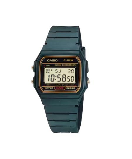 relógio masculino casio digital f 91wg 9qdf sc preto UNICO