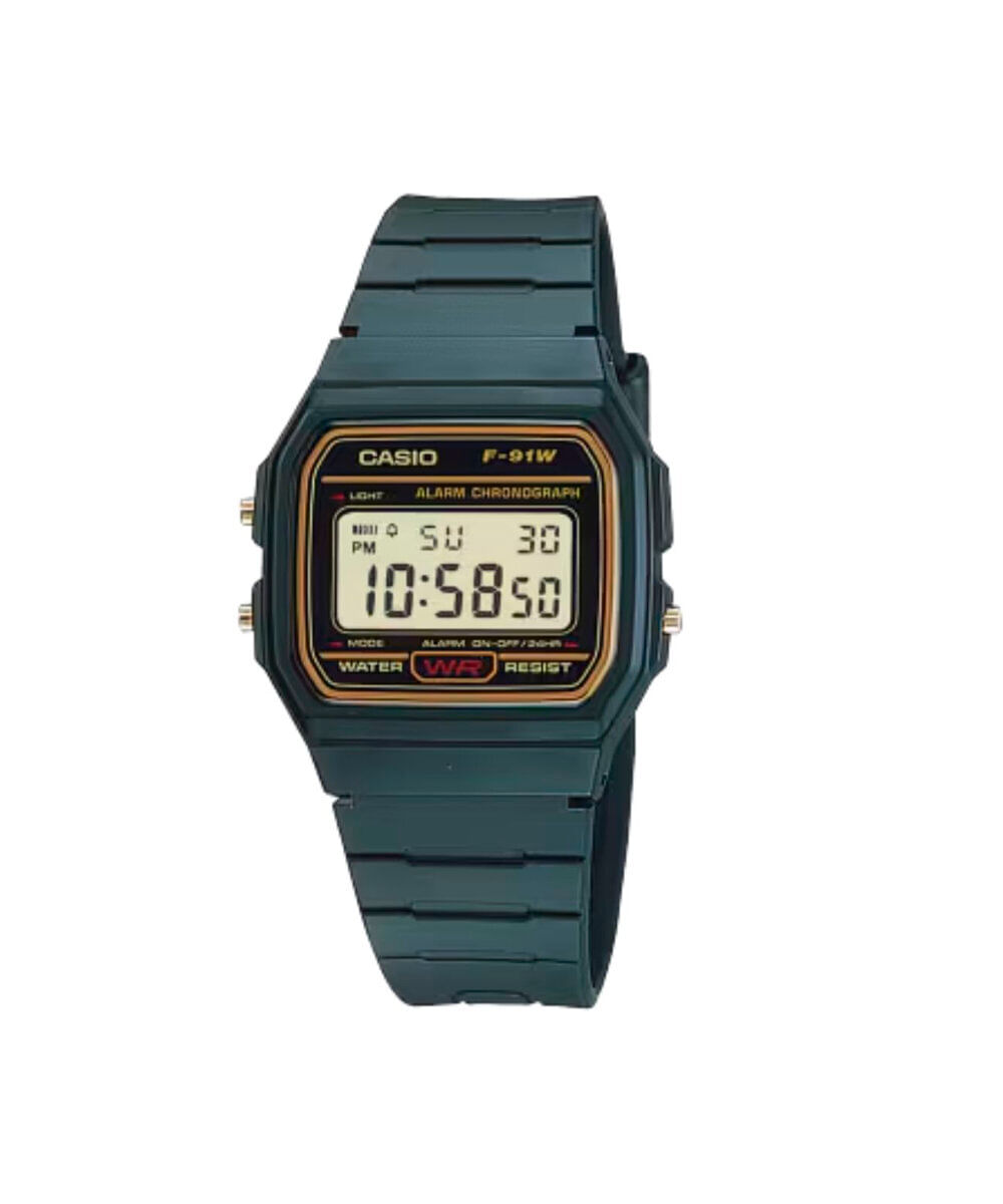 relógio masculino casio digital f 91wg 9qdf sc preto