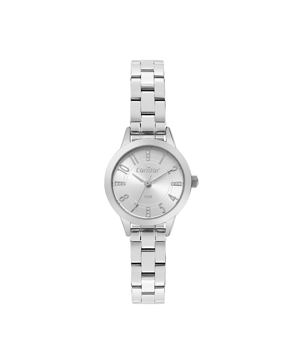kit relógio feminino condor analógico co2035nwn k4k prateado