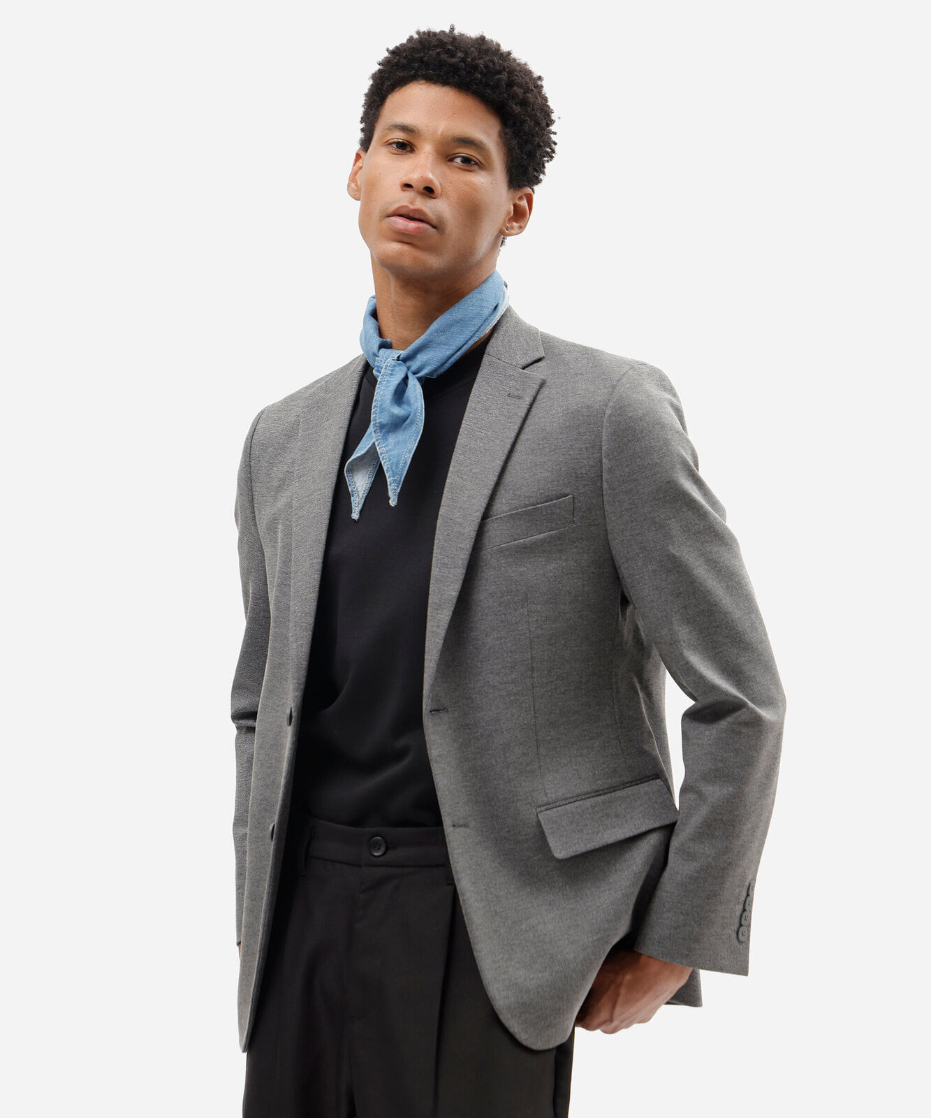 blazer de alfaiataria masculino cinza