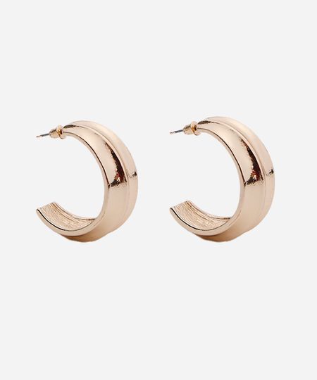 brinco argola texturizado dourado UNICO