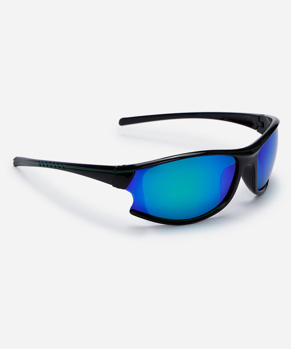 óculos de sol esportivo masculino de acetato preto
