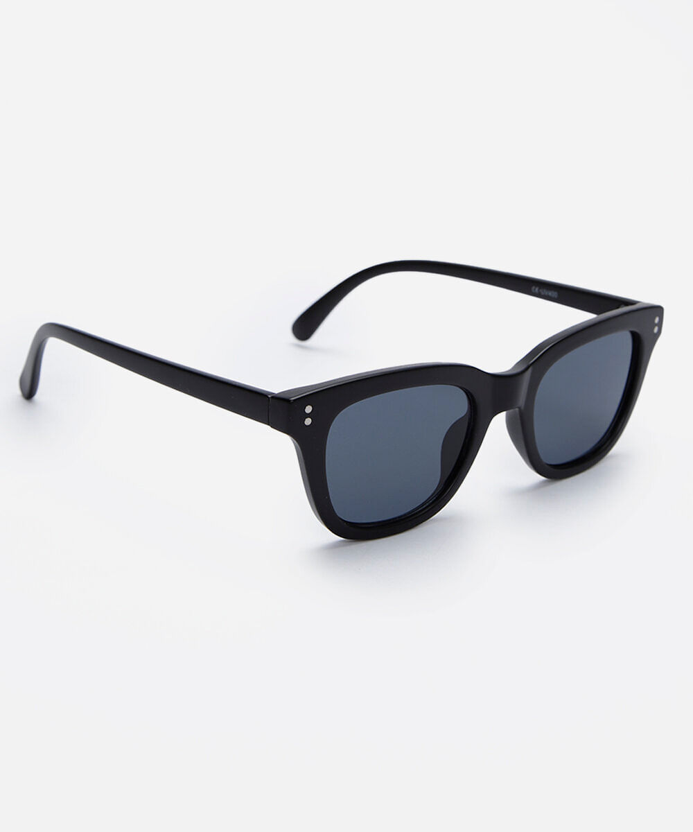 óculos de sol gatinho feminino de acetato preto