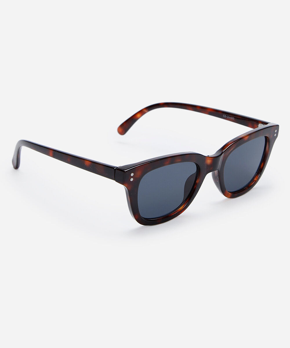 óculos de sol feminino gatinho de acetato tartaruga marrom
