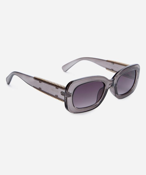 óculos de sol feminino quadrado de acetato triton cinza UNICO