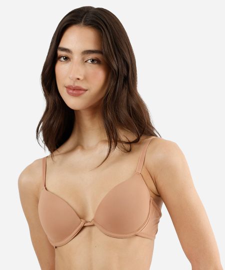 sutiã push up com aro e bojo marrom 48