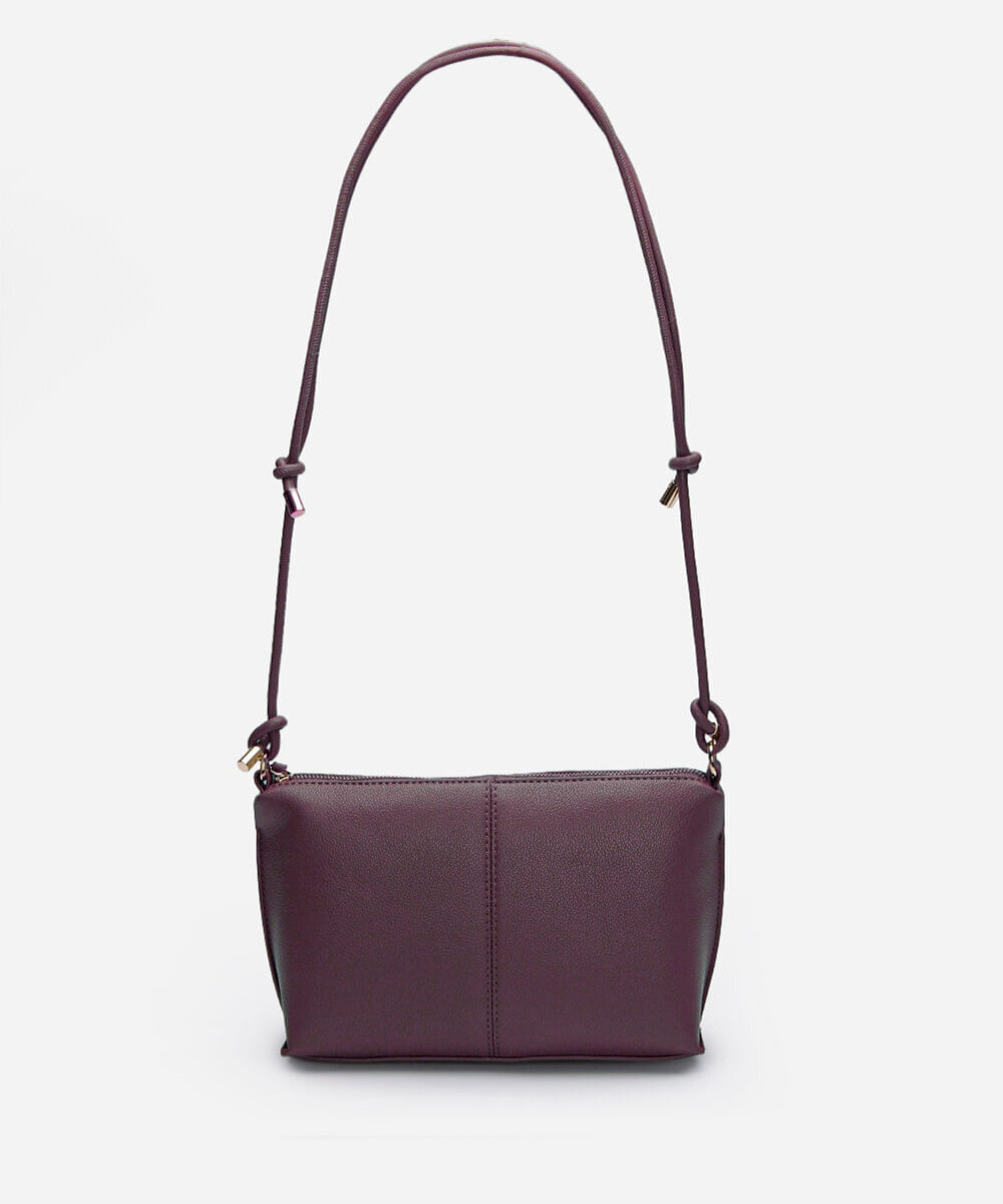bolsa crossbody alça dupla vinho