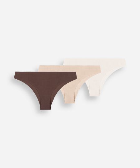 kit de 3 calcinhas feminina biquíni esportivo colorido G