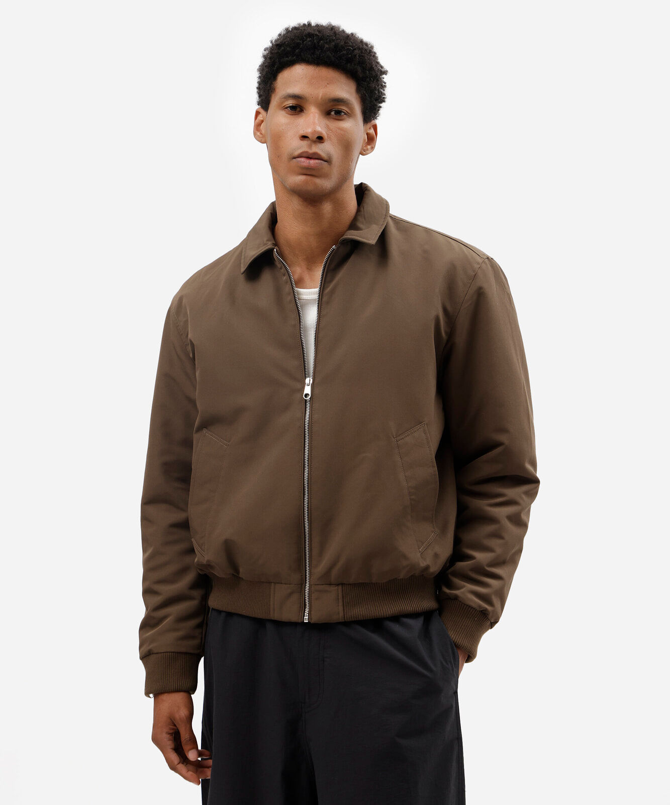 jaqueta bomber masculina marrom