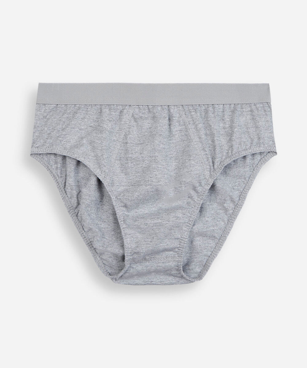 cueca slip masculina de algodão cinza