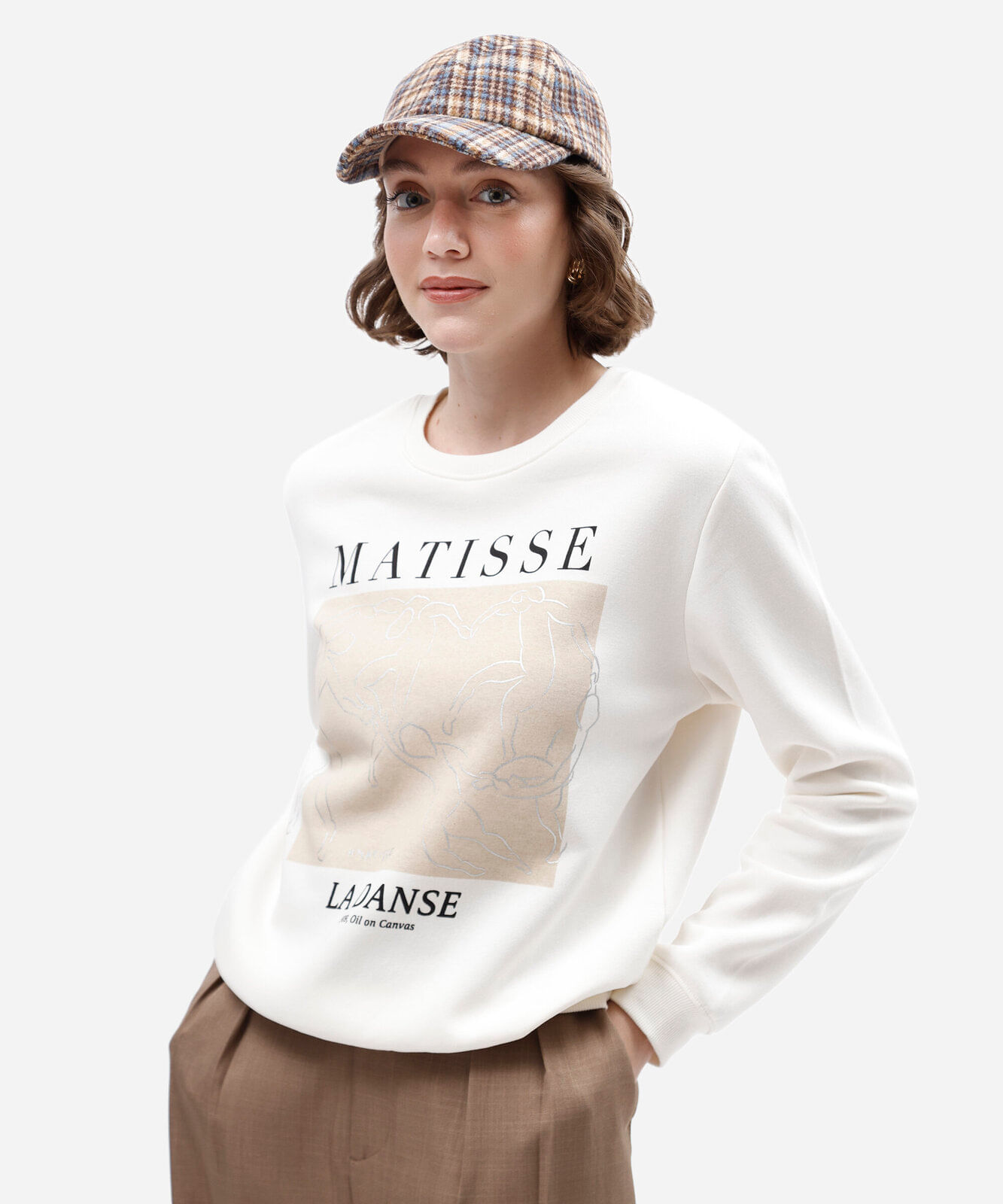 blusão feminino de moletom matisse off white