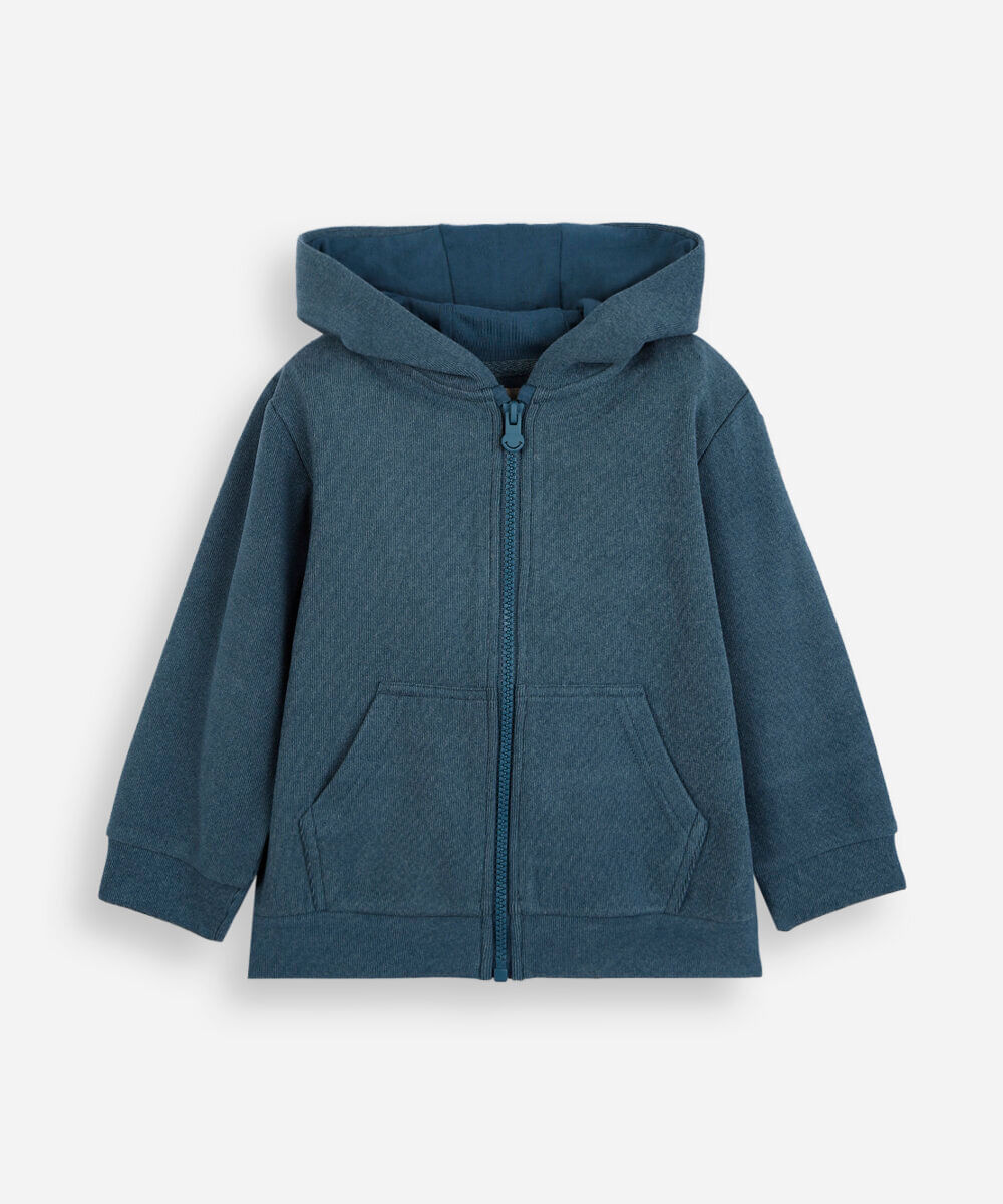 blusão infantil de moletom com zíper verde